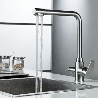 Смеситель для кухни Haiba HB76802 с подключением фильтра питьевой воды сталь